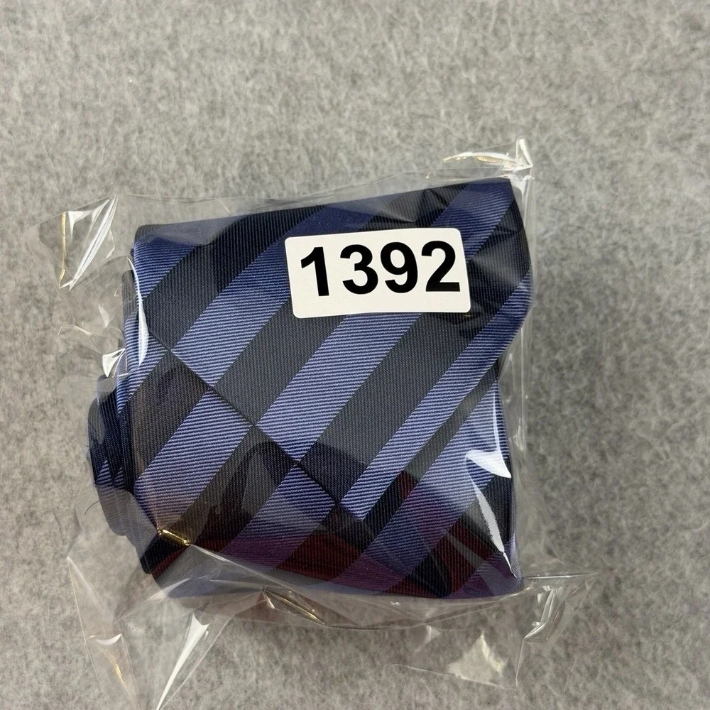 Banana Republic Blue Navy Diagonal Repp Stripe Silk Neck Tie Classic 58x3.4